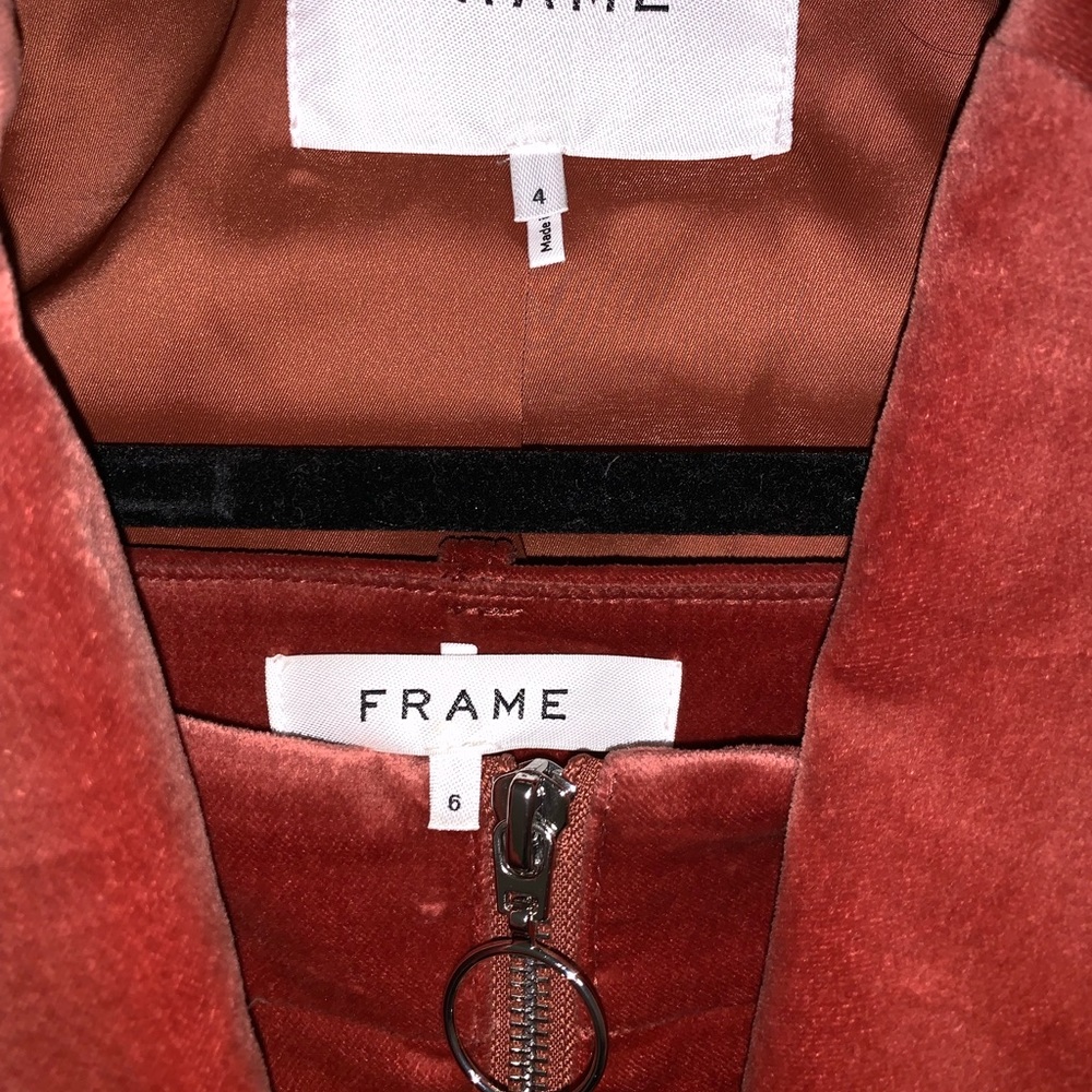 Velvet Blazer & Velvet Cropped O-Ring Pant set